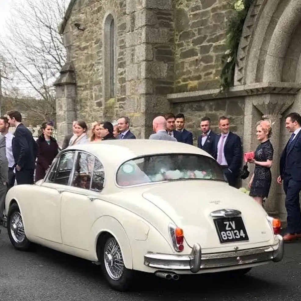 our white Jaguar wedding car