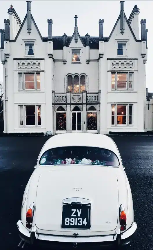 our vintage Jaguar wedding car